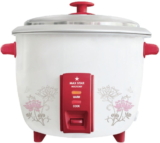 Maxstar RC01 Multichef Electric Rice Cooker with Steaming Feature  (1.8 L, White and Red) Rs.1199 – Flipkart