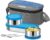 MILTON Master Lunch Box with Insulated Fabric Jacket, 3 Containers (1 Oval Stainless Steel 450 ml, 2 Stainless Steel 280 ml Each Spoon & Fork), Leak-Proof Tiffin for Office, School, College, Blue
