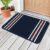 MollisHomes Soft Anti Slip Door Mat Set of 1, Anti-Skid Nylon Bathroom mats Water soak, 57 x 37 cm, Navy Blue Stripes Design, Best Kitchen Accessories Items for Home & Bathroom