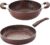 Nirlon Woody Gas Compatible Non Stick Aluminium 2 Piece Cooking Set [Frying Pan 24cm – 1.8 Liter + Kadhai 24cm – 3 Liter]