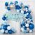 Party Propz Birthday Decoration Items – 52 Pcs, Happy Birthday Decoration Kids Adults | Birthday Decoration Items for Boy Husband Men | Blue White Silver Balloons, Balloon Arch Tape, Banner(Cardstock)