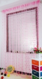 Pindia 6 feet 1 PC Baby Pink String Net Heart Design Door Window Curtain