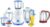Prestige Iris(750 Watt) Mixer Grinder with 3 Stainless Steel Jar + 1 Juicer Jar, White and Blue + Prestige 1.5 Litre Kettle 1500-watts, Red