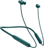 pTron Tangent Rush w/ 50Hrs Playtime, Pristine Sound, Dual-Device Pairing, Bluetooth 5.4 Wireless in-Ear Earphones with Mic, Voice Assistant, Type-C Fast Charging & IPX5 Water Resistant (Forest Green)