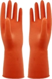 Robustt Heavy Duty Rubber Hand gloves (1 Pair) for Dishwashing, gardening, kitchen cleaning