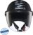 ROYAL ENFIELD Coopter Camo Printed MLG Open Face with Visor ISI Certified Motorbike Helmet  (MATT BLACK)