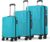Safari Astra 8 Wheels 56, 66 and 76 Cms Small, Medium and Large Trolley Bags Hard Case Polycarbonate 360 Degree Wheeling System Luggage, Trolley Bags for Travel Set of 3, Suitcase for Travel, Cyan