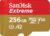 SanDisk Extreme® 256GB microSDXC UHS-I, 190MB/s Read, 130MB/s Write Memory Card for 4K Video on Smartphones, Action Cams and Drones
