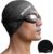 SLOVIC Black Swimming Caps for Men and Women with Long Hair | Waterproof Cap for Swimming Silicone