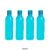 Steelo Savory Plastic Water Bottle, 1 Litre, Set of 4, Turkish Blue
