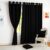 Story@Home Blackout Door Curtains 7 Feet Long Set of 2, Faux Silk, Thermal Insulated, Plain Design Blackout Curtains for Living Room, 116 X 215 cm, Black, 100% Opacity, Perfect for Festive Gifting