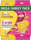 Sunfeast Farmlite 5 Grain Digestive Biscuit, High Fibre Biscuit, Goodness of 5 Grains, 800 g Pack
