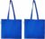 VantageKart Unisex-Adult Blue Cotton Plain Canvas Tote Shopping Bags with Extra Strong 13″ Handle,Hold 35 Lbs Heavy Duty,Washable,Eco Friendly Biodegradable Canvas Multipurpose Grocery Bag-Set of 2