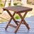 VDIX Handmade Wooden Outdoor Adirondack Natural Brown Foldable Coffee Table, Patio End Table for Poolside Garden, Living Room, Bedroom, Small Spaces (Square) 13 Inch