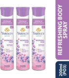 Yardley London Morning Dew Refreshing Body Spray 200ml Deodorant Spray – For Women  (600 ml, Pack of 3)
