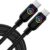 Zebronics Wattz 60CC3 Type-C to Type-C Braided Cable, PD 60W, 1 Meter, Durable, Charge & Sync, Rapid Charging, Multicolor Breathing LED, For Laptops, Tablets, Mobiles (Black)